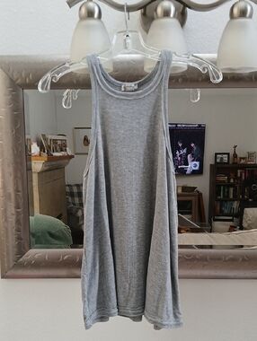 Free People Light Gray Ribbed Tank